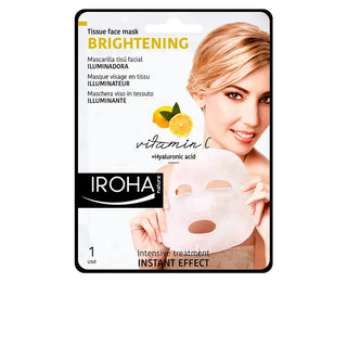 Masque visage illuminateur en tissu Iroha Nature avec vitamine C, 1 unité 