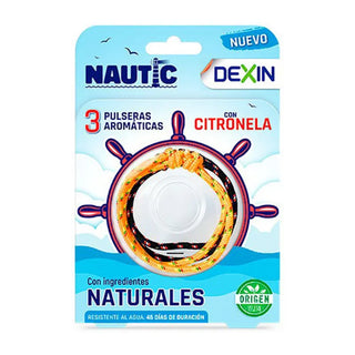 Braccialetto aromatico nautico Dexin con citronella 3 unità