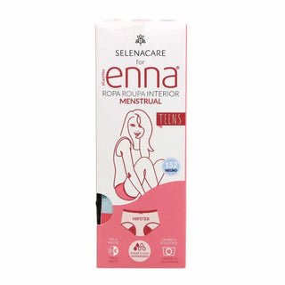 Enna Teens Menstrual Hipster Brief Size 152 Black Moderate Flow
