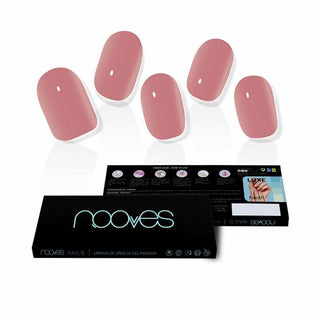 Nooves Fogli unghie gel Dusty Rose Premium Glam Cat Eye 20 unità — Fogli per unghie in gel