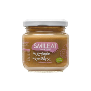 Smileat Pappa Biologica Lampone Pesca 130g — Alimento per bambini
