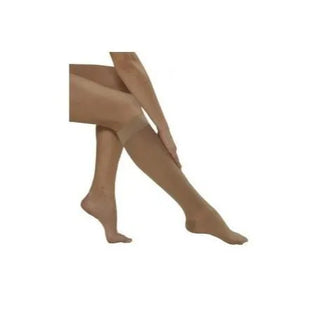 Calzini corti Medilast con punta, beige, taglia media
