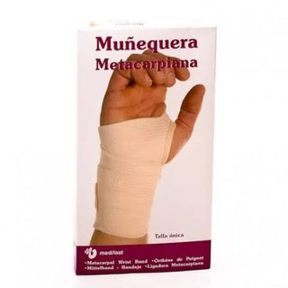 Supporto per polso metacarpale Medilast con velcro, bianco