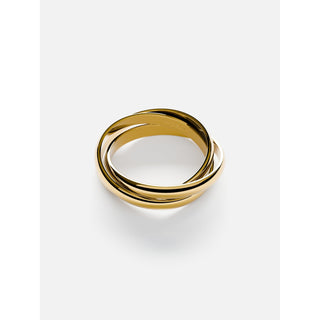Furiosa Anello triplo placcato oro Threesome Sr-Threesome-G 54 mm — Anel
