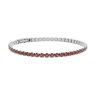 Furiosa Bracciale tennis cristalli Swarovski rossi Sb-Cherrytennis-S 17 cm — Bracciale