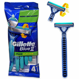 Gillette Blu II Plus Slalom 4 pezzi — Rasoi monouso