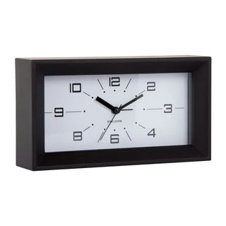 Karlsson Designer Orologio da tavolo compatto con sveglia e snooze 6066BK