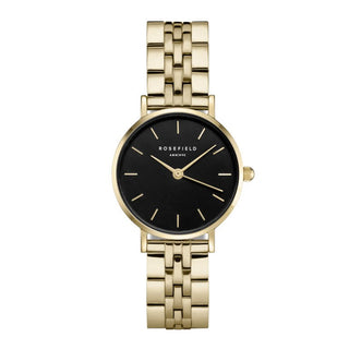 Rosefield The Small Edit Black Steel Goud Armband 26BSG-268
