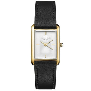 Rosefield Heirloom Modern hvid urskive guld sort læder HWBLG-H06 — Ur