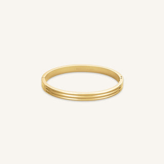 Rosefield Bracciale rigido placcato oro con cristalli Striped JBSBG-J1287 — Bracciale