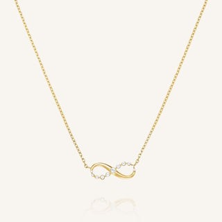 Rosefield Infinity collana placcata oro con cristalli JNING-J1311 — ネックレス