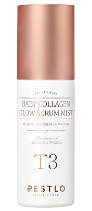 Pestelo T3 Baby Collagen Glow Serum Mist Idratazione Prima e dopo il trucco Spray Per il viso 50 ml