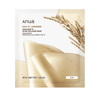 Anua Rice 70 + Ceramide maschera collagene effetto glow 4 x 38 g