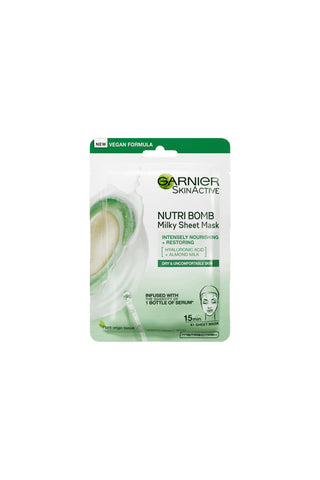 Garnier Skin Naturals Milky Maschera Viso in Tessuto Latte di Mandorla 32g — Maschera viso in tessuto