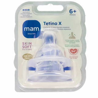 MAM SkinSoft Teat per Thick Liquids +6 Months 2 Units