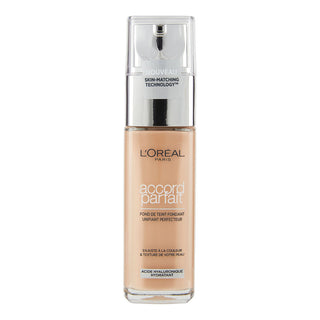 L'oréal paris Accord Parfait Fondotinta Liquido Con Acido Ialuronico 30ml 3d3w beige dorè