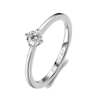 Brosway Hieno äärettömän valkoinen Cubic Zirkonia hopeasormus FIW76 - Piiri: 60mm