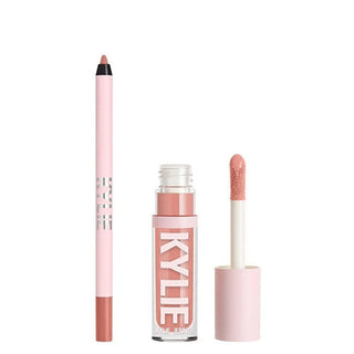 Kylie cosmetics مجموعة هدايا قلم الشفاه ديفا هاي ديو وملمع الشفاه