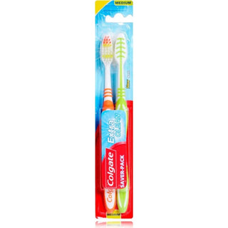 Colgate Zubní kartáček Extra Clean Středně tvrdé štětiny Una Balení 2 kartáčků 