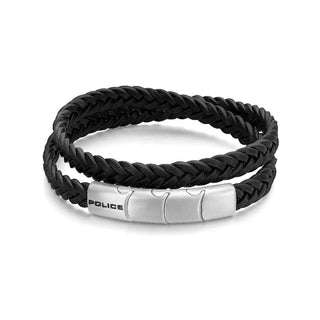 Police Modern men's leather Bracciale 26344BLSB/02