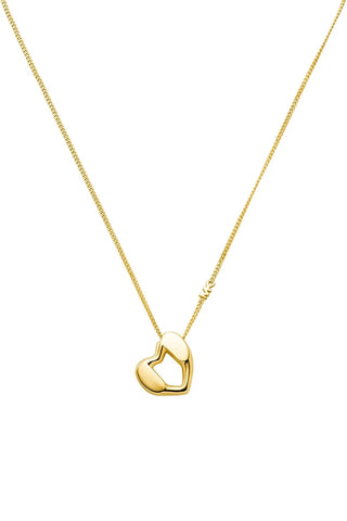 Michael Kors Bellissima Collana Placcata Oro Con Zirconi Pavé Heart Mkc1520Bg791 — Collana