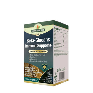 Natures Aid Beta-Glucani Supporto Immunitario+ 90 Tabletten — Nahrungsergänzung