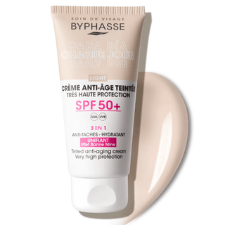 Byphasse Crema Viso Anti-Età Colorata SPF50 Light 50 ml — Crema Solare Colorata