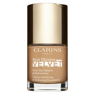 Clarins Skin Illusion Velvet (natürlich mattierende und feuchtigkeitsspendende Grundierung) 30 ml – Farbton: 112C