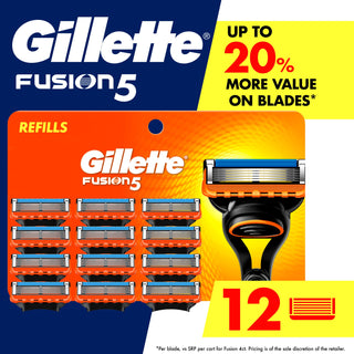 Gillette Fusion5 Testine di Ricambio 12 Pezzi — Lamette