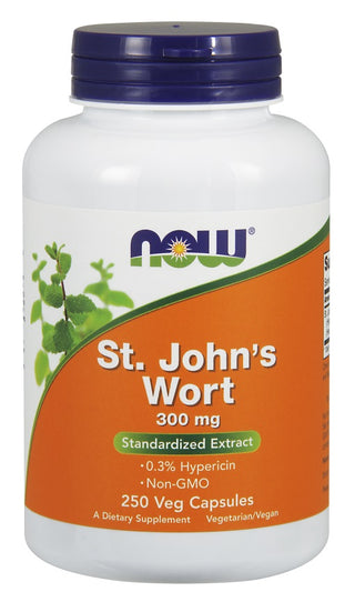 Now Foods Johanniskraut 300 mg 250 pflanzliche Kapseln — Nahrungsergänzung