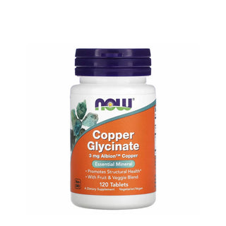 Now Foods Glicinato di rame 120 compresse — Supplement