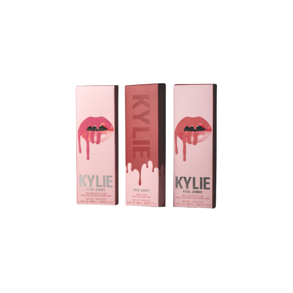 Kylie cosmetics Sett med fløyelsflytende leppestift og leppeblyant Farge: 203 Party Girl