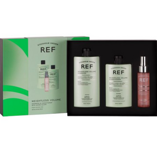 Set de regalo Ref. Estocolmo: Champú Light Volume Texturizante 285 ml + Acondicionador Light Volume Suavizante y Volumen 245 ml + Serum Capilar Suavizante Gloss Elixir 80 ml