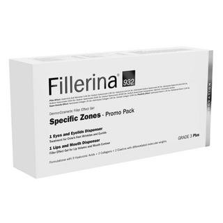 Set Labo: Fillerina 932 Specific Areas Grade 3 Plus Local Treatment Cream Volumizing Hyaluronic Acid Lips 7 ml + Fillerina 932 Specific Areas Grade 3 Plus Anti-Wrinkle Local Treatment Cream Day & Night Eyes & Eyelids 15 ml