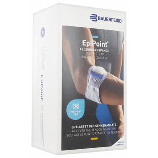 Bauerfeind Epipoint Stabilisierende, beidhändig tragbare Ellenbogenbandage, Schwarz