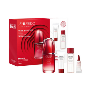 Set Shiseido Siero energizzante Ultimune Power Infusing per il viso 30 ml + cerotto maschera levigante per il contorno occhi Benefiance WrinkleResist24 Retinol 2 x 12 pezzi