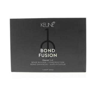 Set Keune: Bond Fusion Fase 1 Maschera per il trattamento dei capelli 500 ml + Bond Fusion Fase 2 Maschera Bond Enhancer 500 ml + Misurino in Plastica
