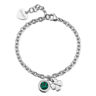 S'agapõ Steel Bracciale con crystal e angel Lucky Light SKT13