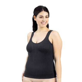 Solidea Silver Wave T Skin Micromassage Compression Tank Top Black 6XXL
