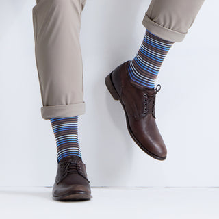 Solidea Stripe Game Cosmo Gambaletti Compressione Graduata 15-21 mmHg 4-XL Nero, Blu, Marrone, Grigio — Gambaletti a compressione graduata