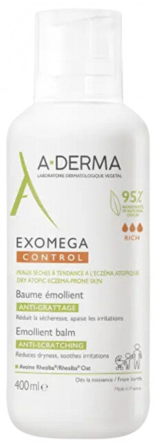 A-derma Emolienční balzám pro suchou pokožku se sklonem k atopickému ekzému Exomega Control (Emollient Balm) 400 ml