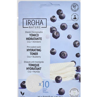 Iroha Nature Hydrating Toner Dischetti Pre-Imbevuti 10 unità — Tonico viso in dischetti