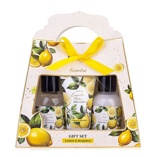 Accentra Essential Botanics Lemon & Bergamot Bath Set regalo