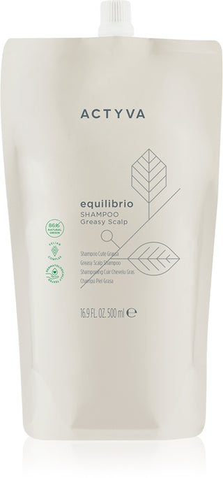 Kemon Actyva Equilibrio shampoo di pulizia profonda per cuoi capelluti grassi 500 ml