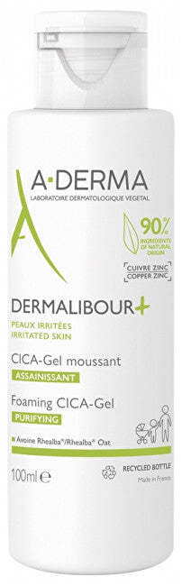A-Derma Gel Detergente Schiumogeno Dermalibour+ (Gel Schiumogeno Cica) 100 Ml