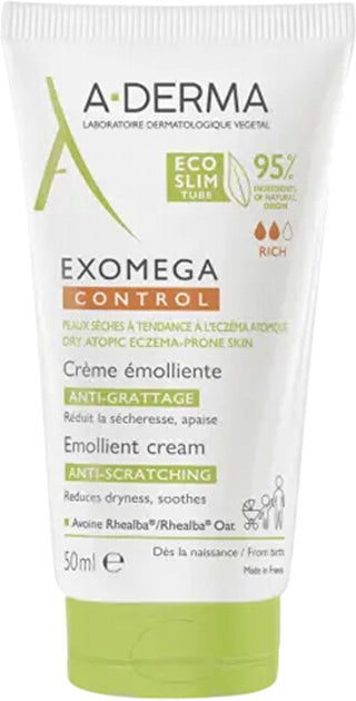 A-Derma Crema Per Pelle Secca Soggetta A Eczema Atopico Exomega Control (Crema Emolliente) 50 Ml