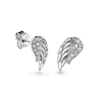 Again jewelry Cercei din argint cu aripi de înger cu zirconiu AJNS0007