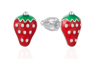 Agato Sølv øredobber for jenter Strawberry AGT-E111S