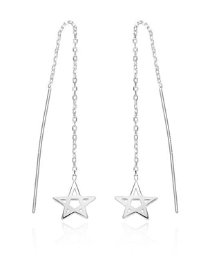 Agato עגילי כסף ארוכים Stars AGT-E043V