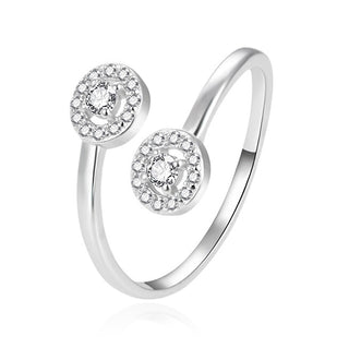 Agato Elegante Anello Aperto In Argento Con Zirconi Agt-R55W - Circuito: 57 Mm